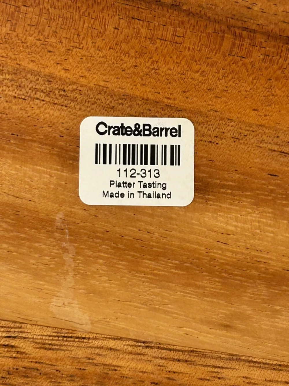 Crate & Barrel MCM Wooden 4 Tear Drop Dishes & 3 Swizzles Round Serving Tray